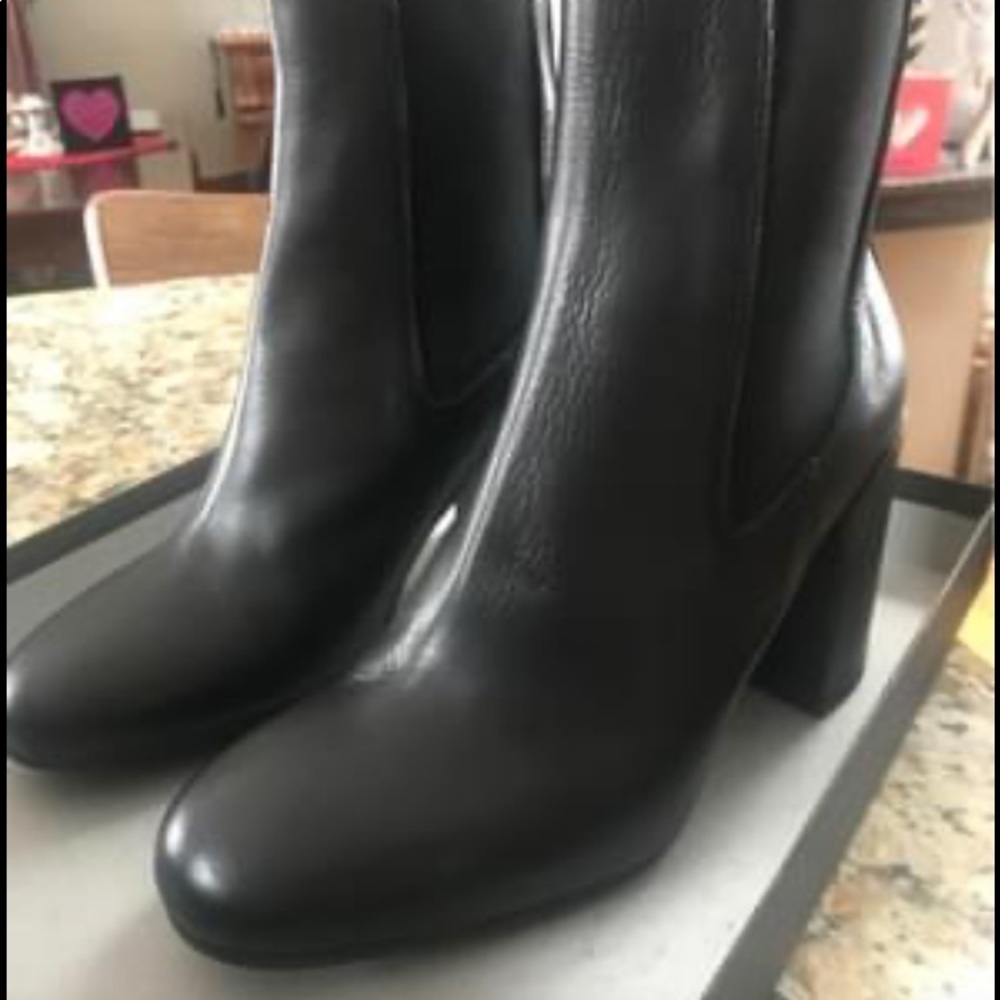 Barneys New York leather short boot.